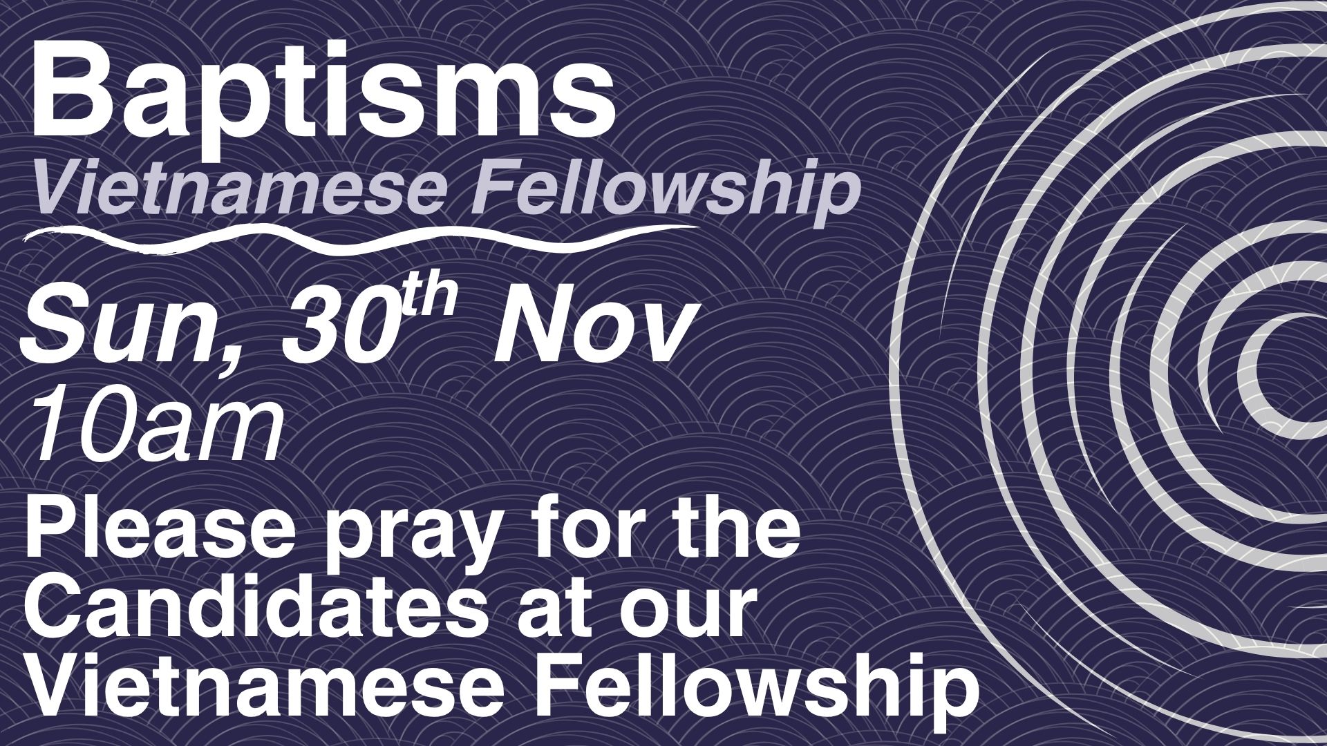 Baptisms  (Sun 30 Nov 2025)ST ALBANS