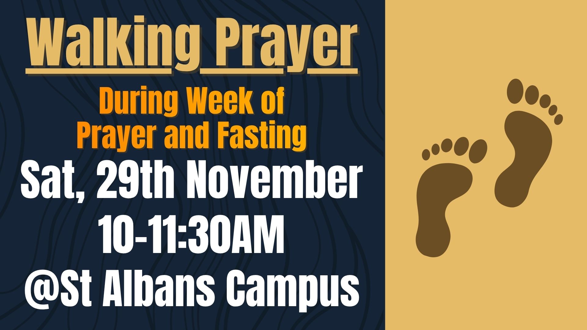 Walking Prayer  (Sat 29 Nov 2025)ST ALBANS