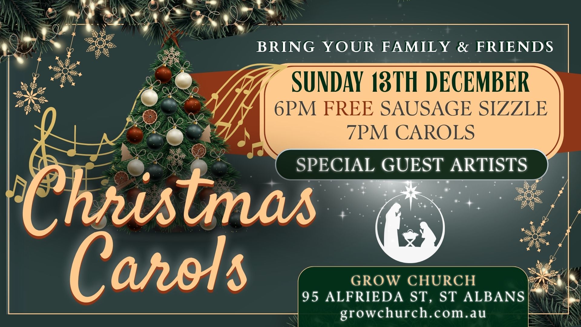 Christmas Carols  (Sun 13 Dec 2026)ALL SITES